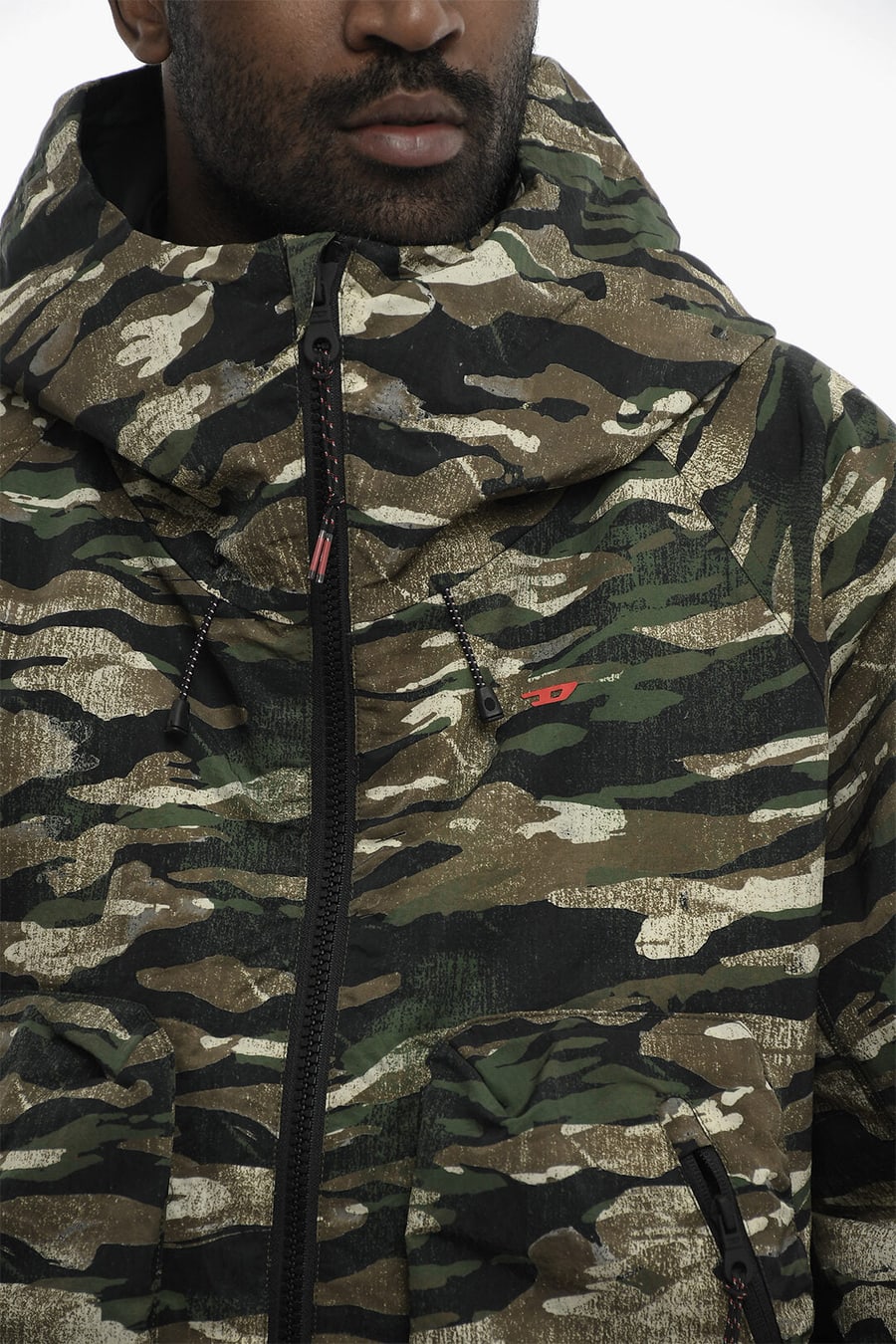 Diesel 0850~Nylon Camouflage Jacket AMWT-BERNARD with Hood, view 2