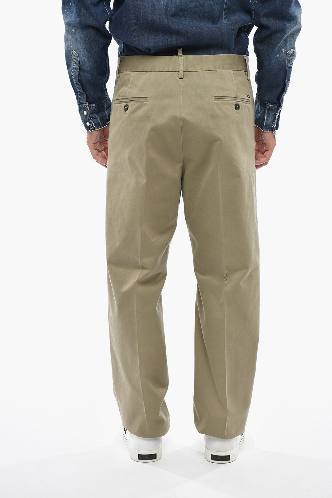Dsquared2 0850~Straight-Leg Chino Pants With Silver Logo, view 2