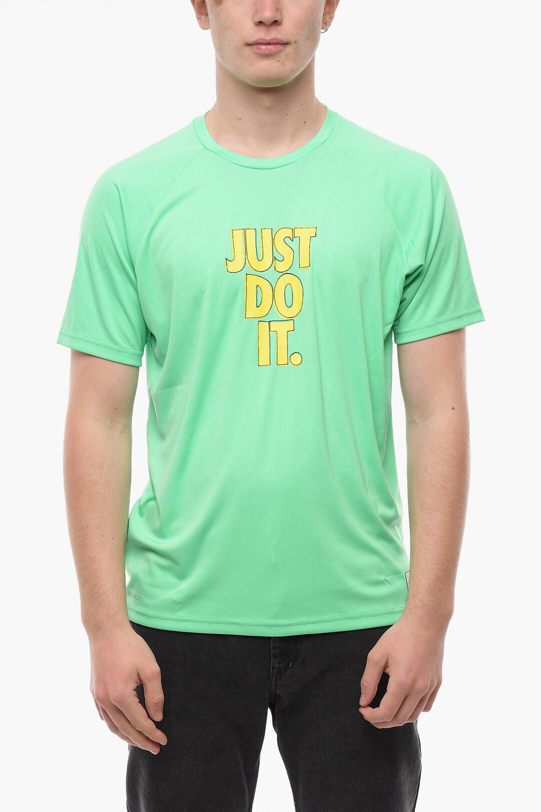 Nike 0850~SWIM Crewneck T-Shirt HYDROGU with Patch Logo
