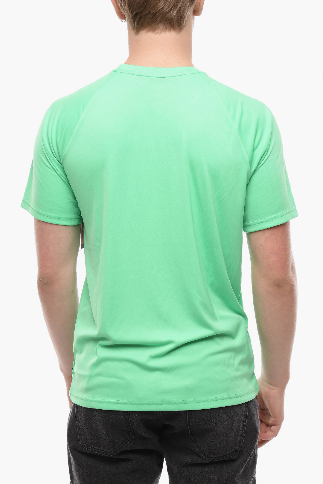 Nike 0850~SWIM Crewneck T-Shirt HYDROGU with Patch Logo, view 2