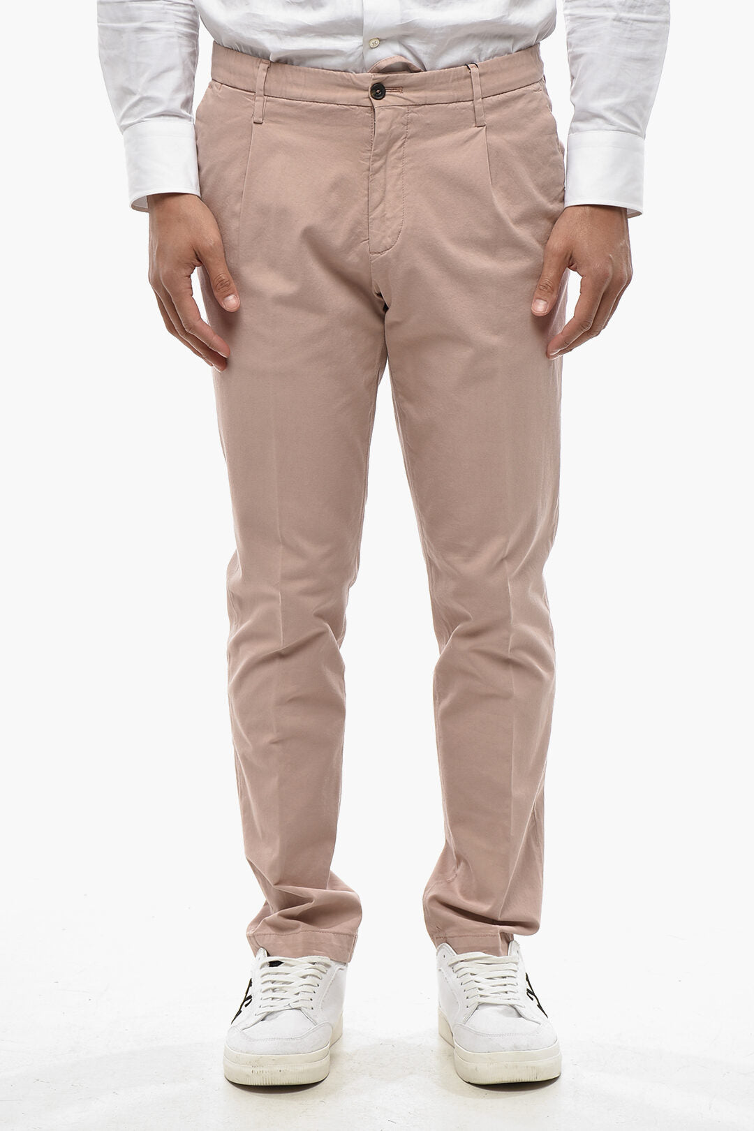 Corneliani 1050~4-Pocket Cotton-Blend Pants With Elastic And Drawstring