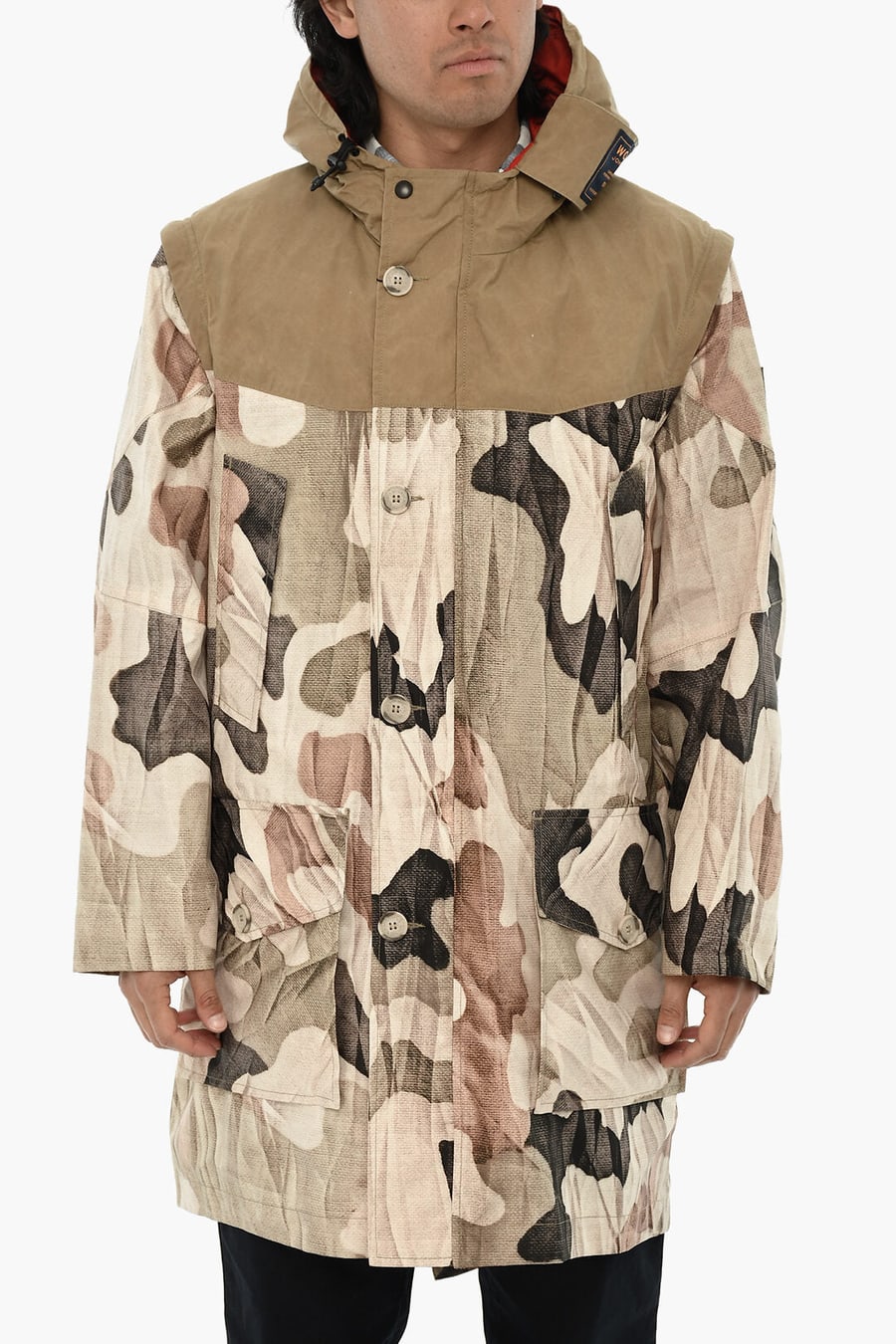 Woolrich 1250~GRIFFIN Patterned Parka LOVELAND FISHTAIL with Removable Sleeves