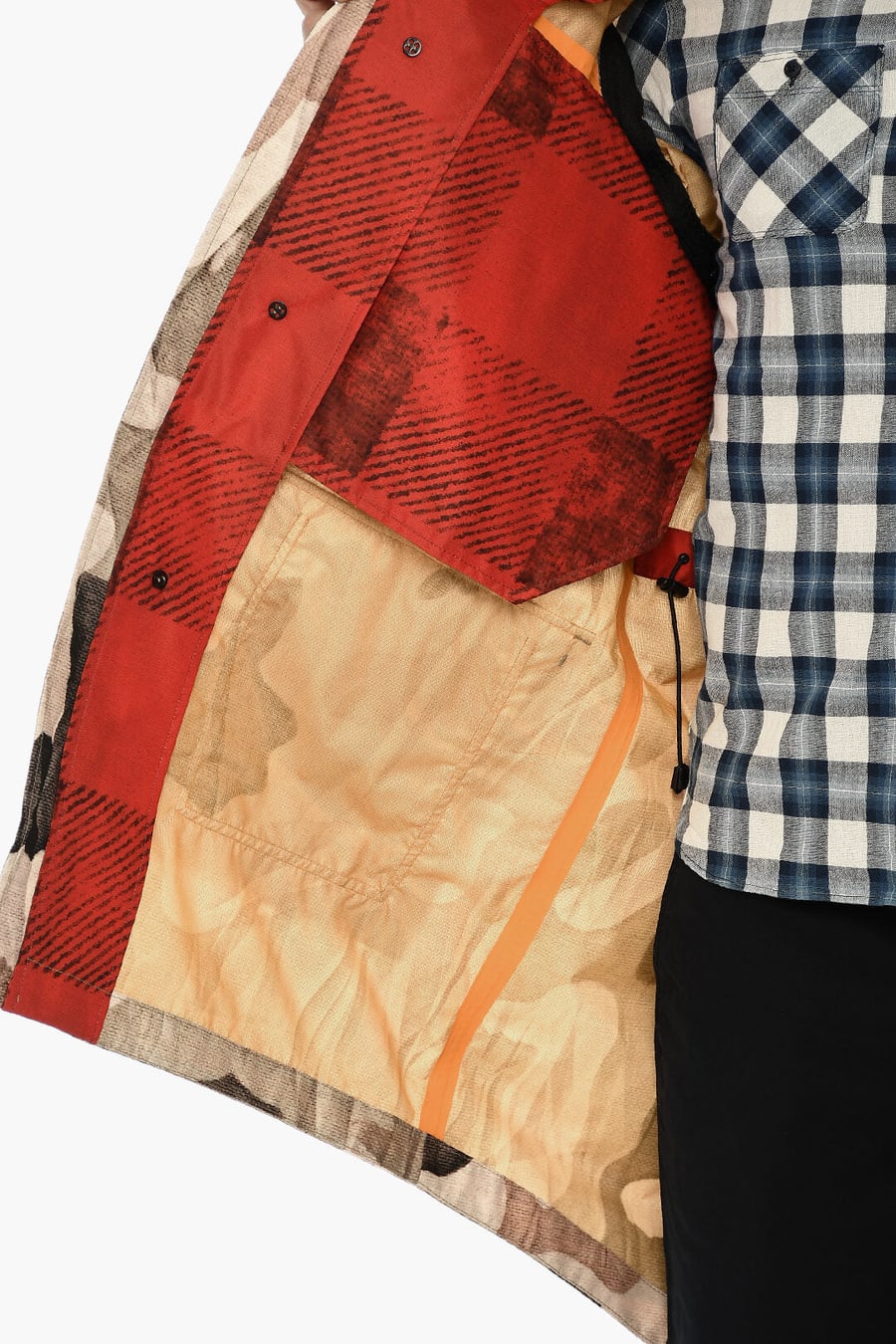 Woolrich 1250~GRIFFIN Patterned Parka LOVELAND FISHTAIL with Removable Sleeves, view 4