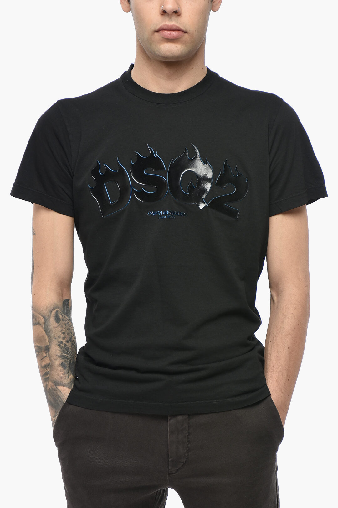 Dsquared2 1500~Cigarette-Fit Cotton T-Shirt With Embossed Logo