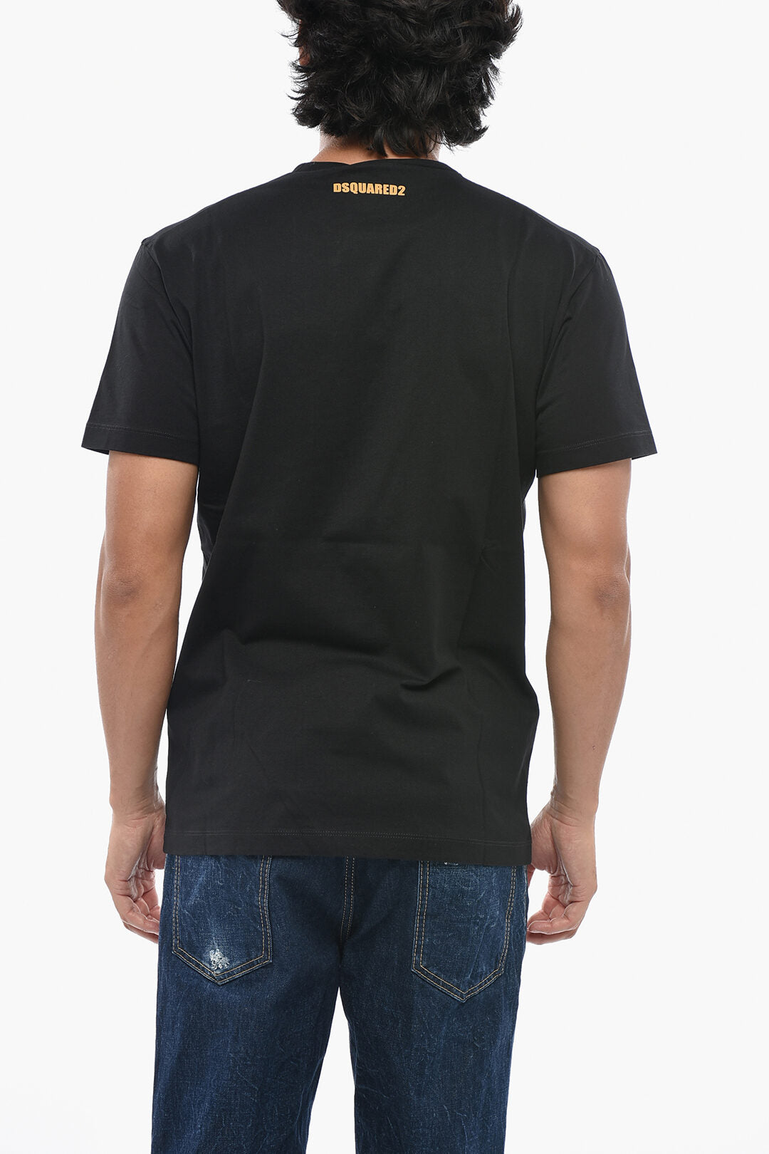 Dsquared2 1500~Cotton Crewneck T-Shirt With Contrast Print, view 2