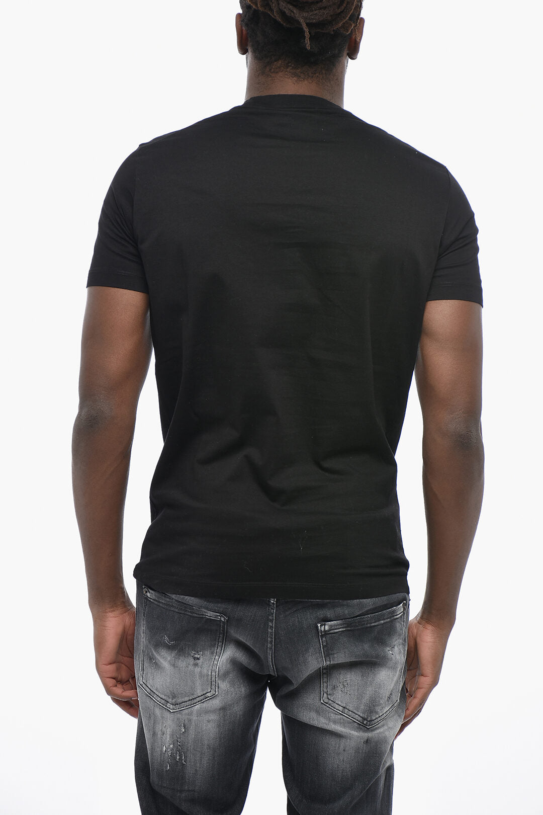 Dsquared2 1500~Crew Neck T-Shirt COOL FIT Cotton Jersey With Bloody Logo Lettering, view 2