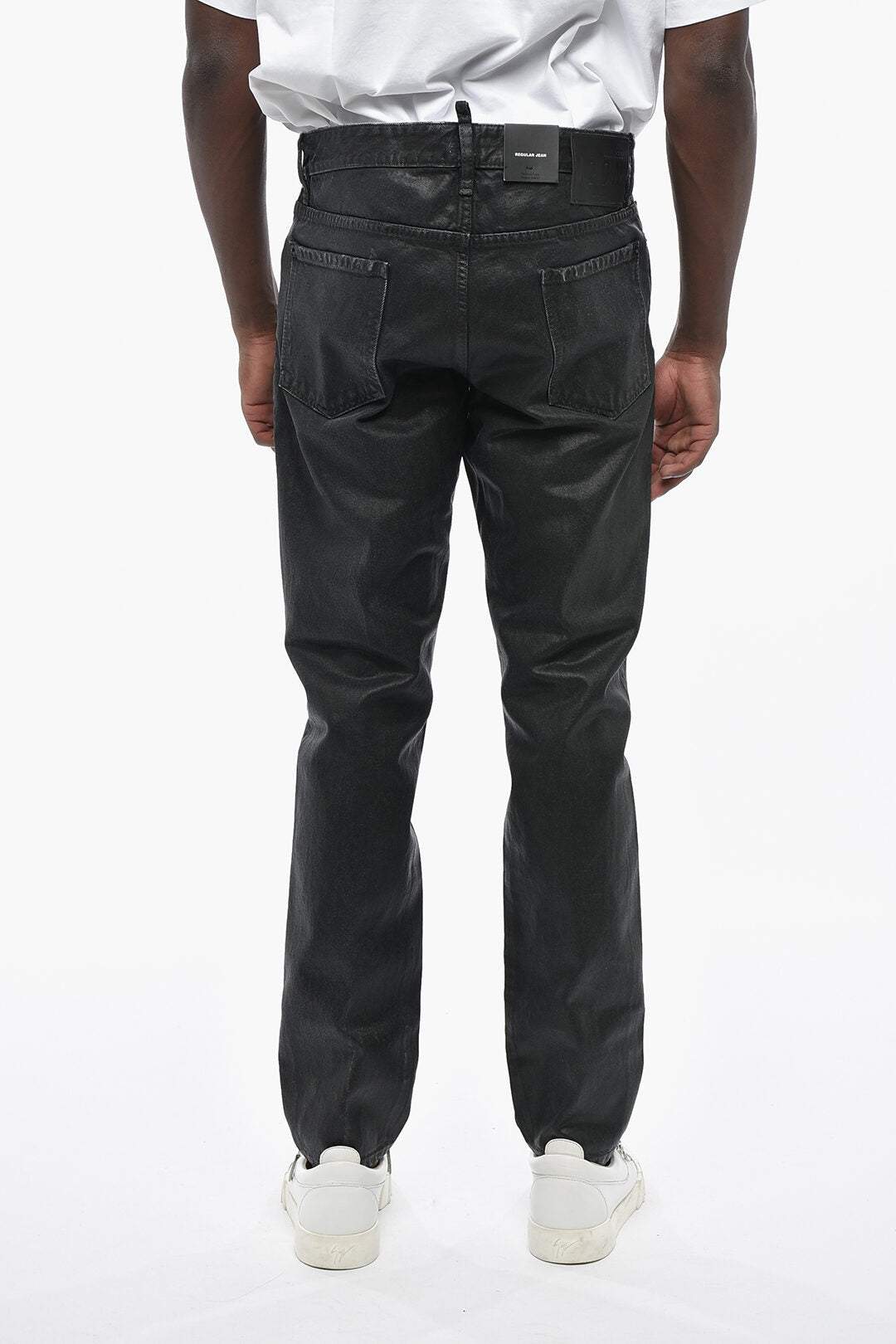Dsquared2 1500~ICON Jeans Regular Fit in Cotone Spalmato 17cm, view 2