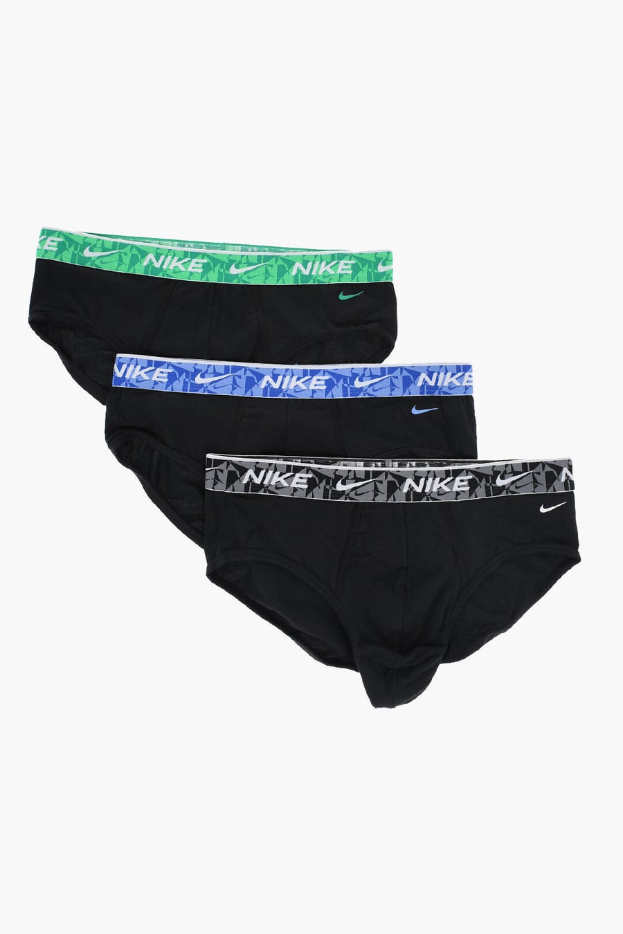 Nike 1500~Set of 3 Pairs of Stretch Cotton Briefs with Branded Elastic Waistband