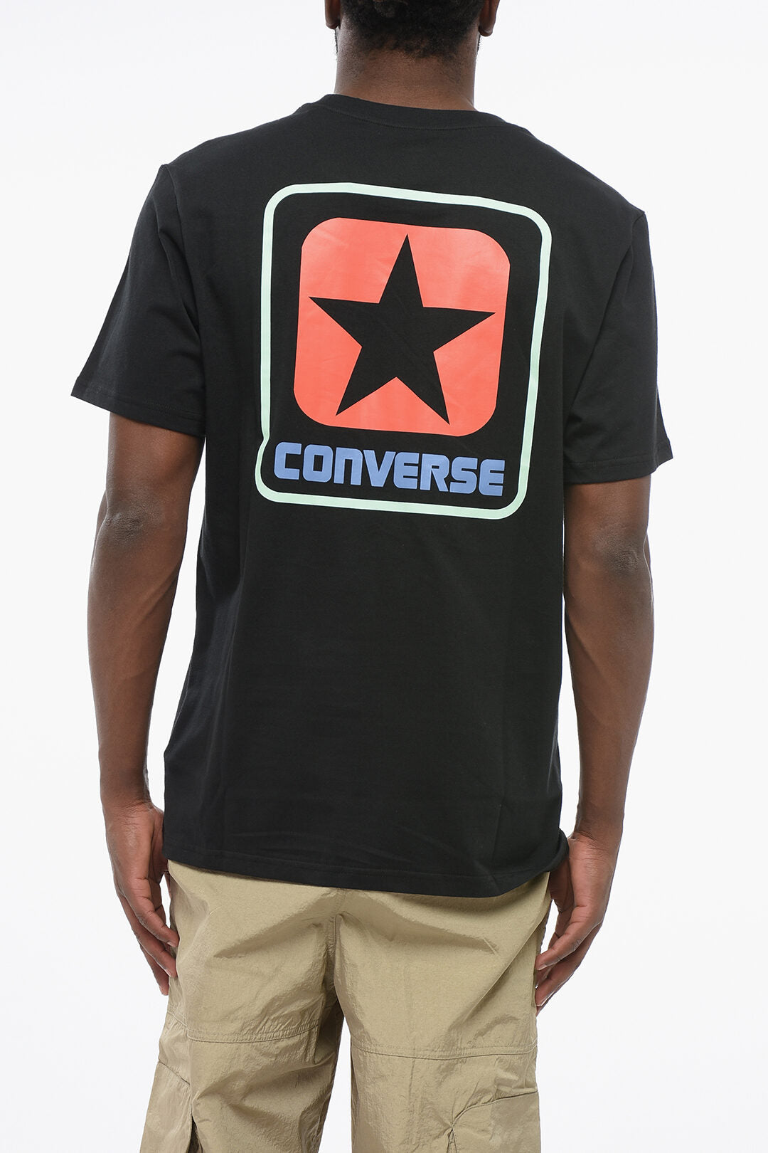Converse 1500~Standard-Fit Crewneck T-Shirt with Maxi Printed Logo, view 2