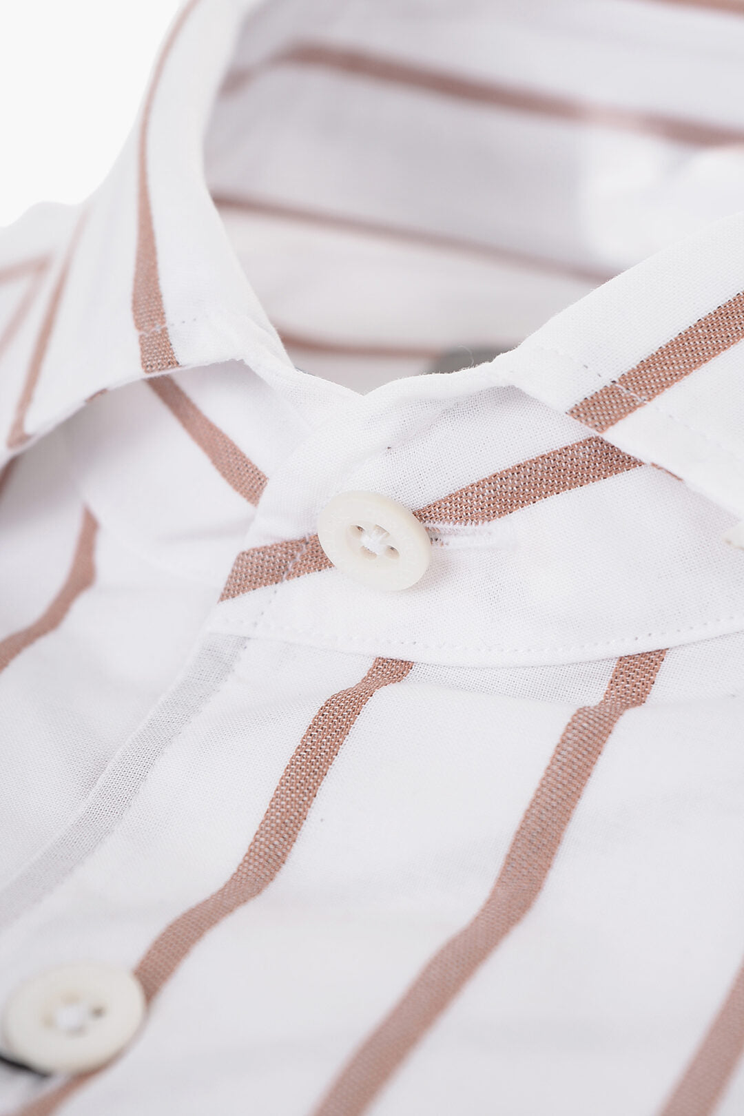 Corneliani 2405~Balanced Striped Cotton Shirt with French Collar