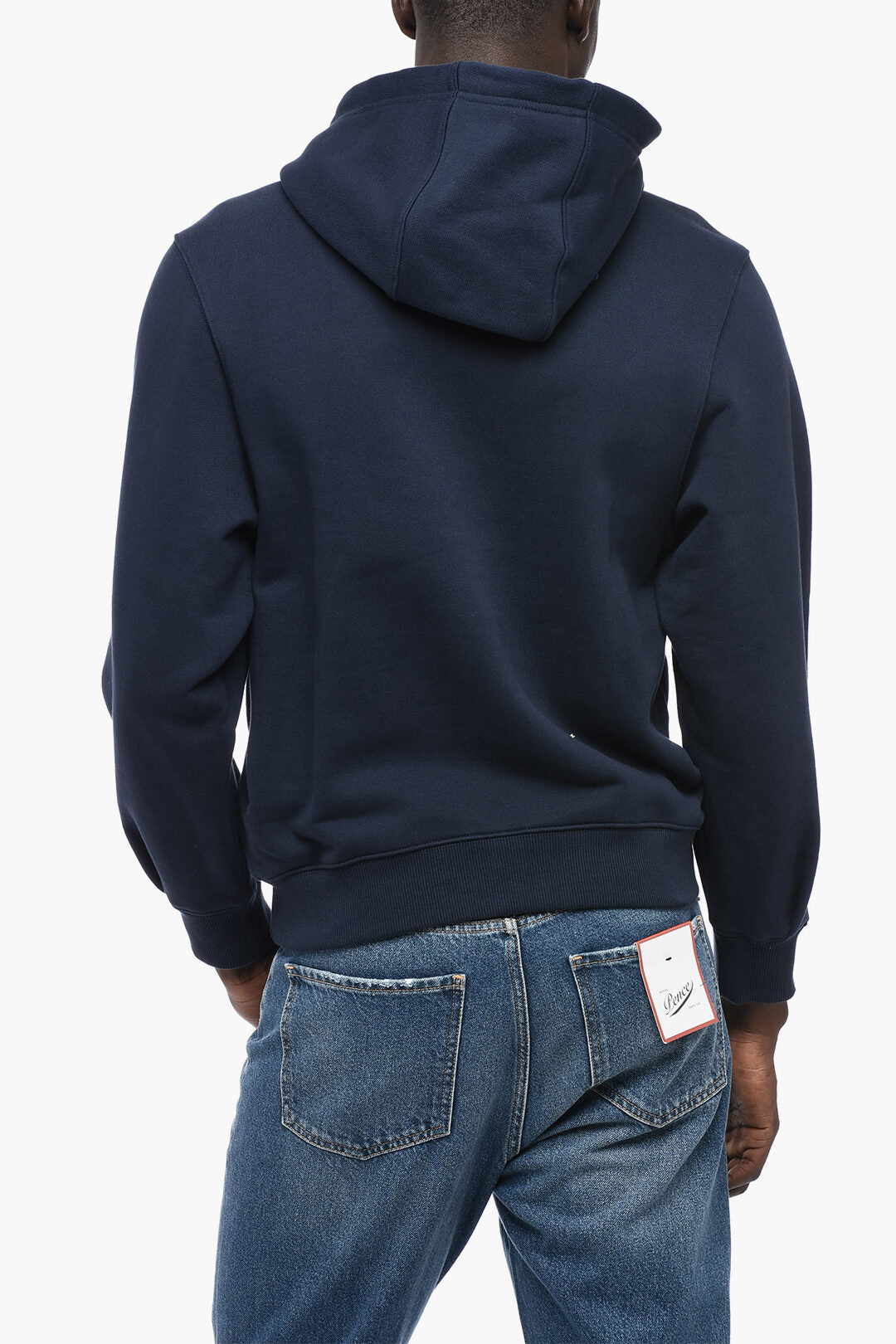 Ader Error 2405~BLUE MARK Brushed-Cotton Hoodie with Embroidered Logo
