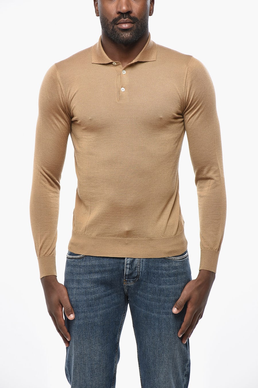 Malo 2405~Cashmere Polo-Collar Sweater