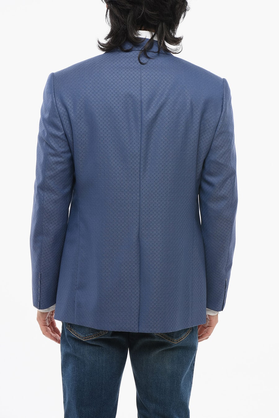 Corneliani 2405~CODE Single-Breasted Virgin Wool Embroidered Blazer, view 2