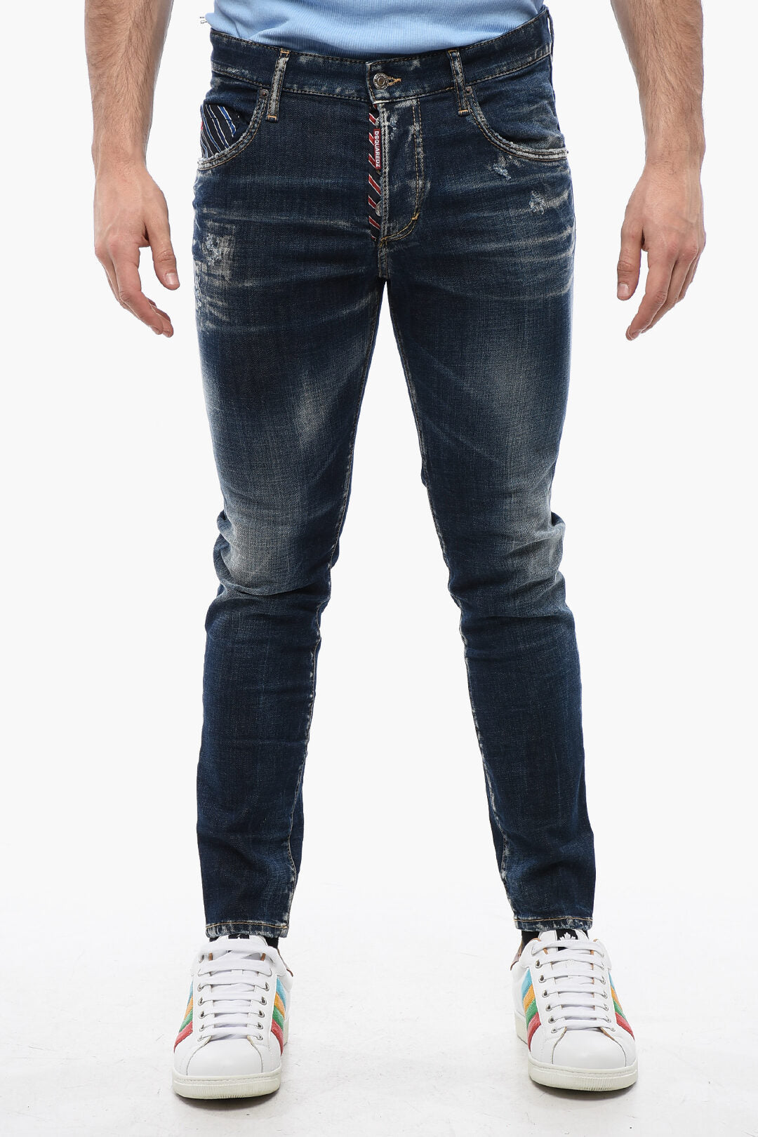 Dsquared2 2405~Distressed Jeans SKATER with Dark Wash
