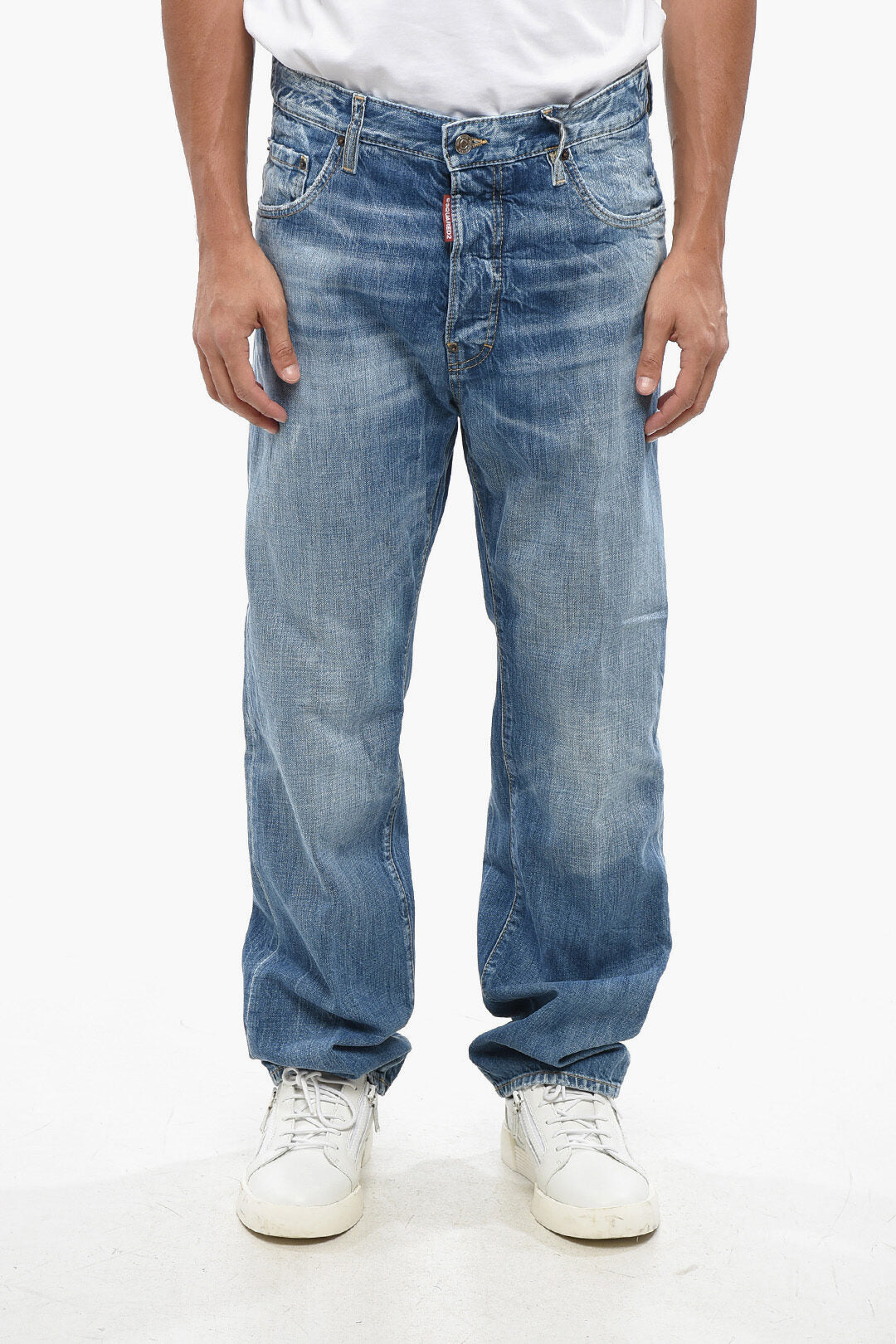 Dsquared2 2405~Stonewashed Jeans 642 Straight Leg 20cm