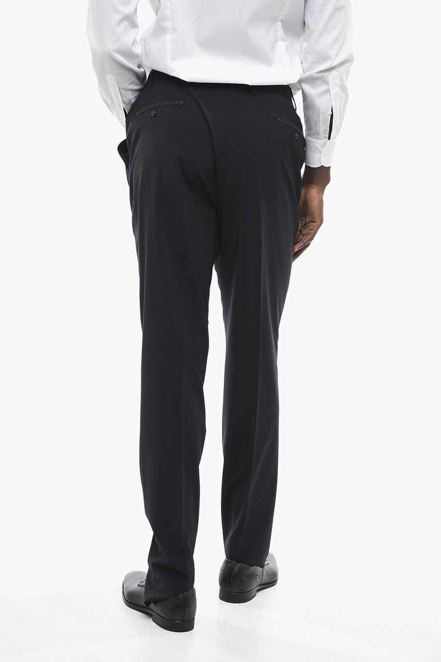 Corneliani 2405~Virgin Wool Straight-Fit Trousers