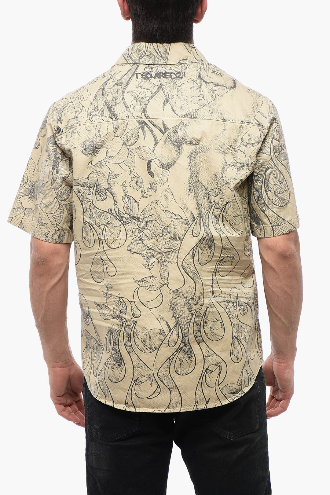 Dsquared2 2500~Bowling Shirt With Floral Print