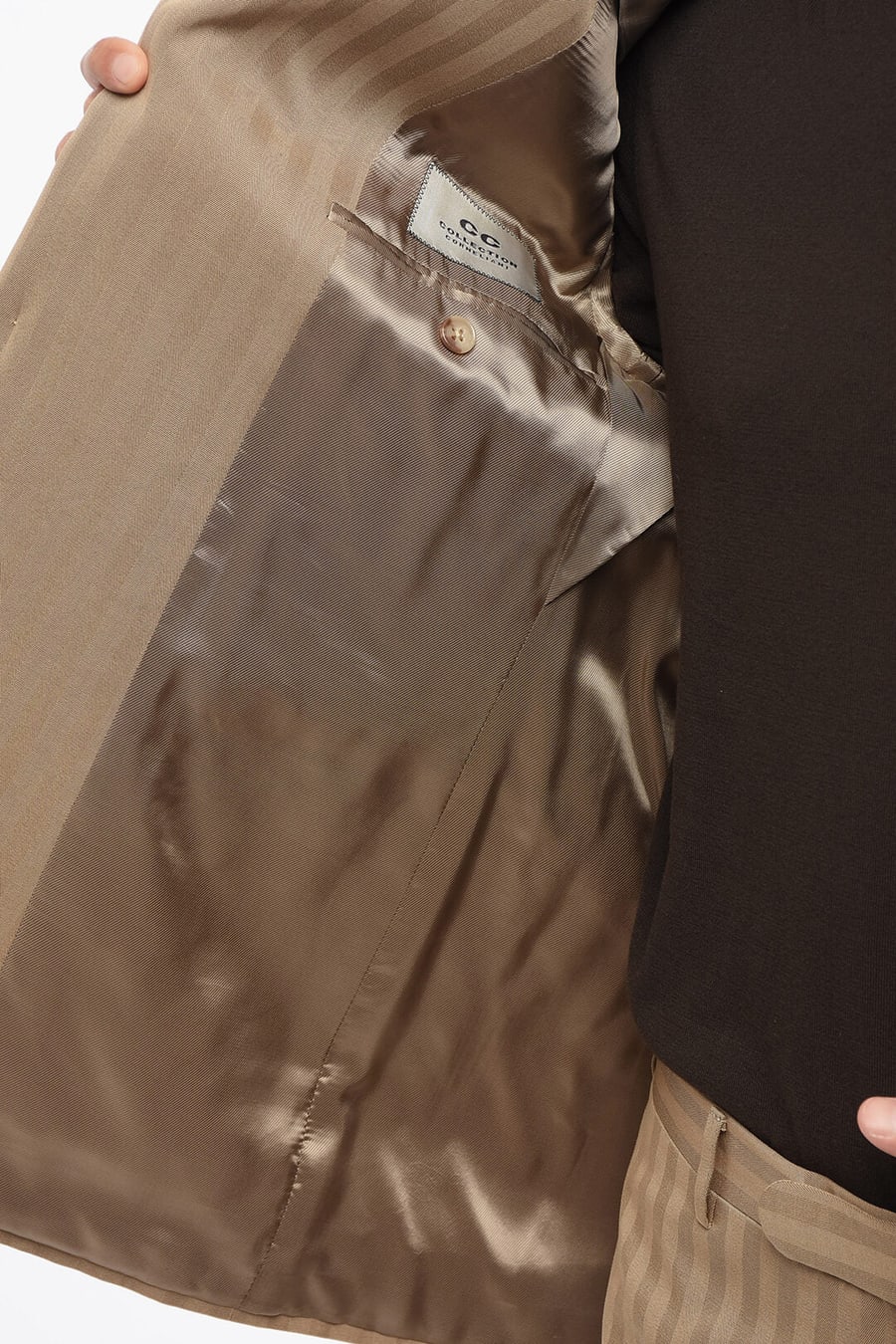 Corneliani 2500~Cotton Single-Breasted Suit with Flap Pockets, view 2