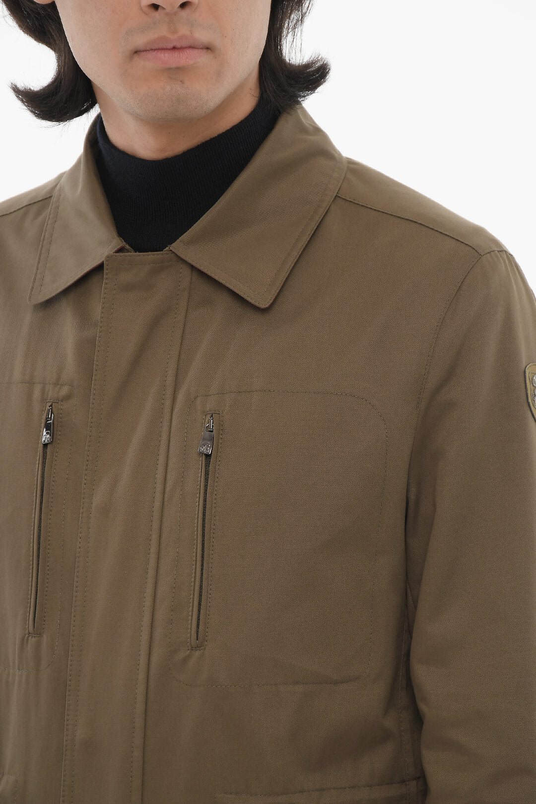 Corneliani 2850~ID Cotton Blend Blazer with Zip