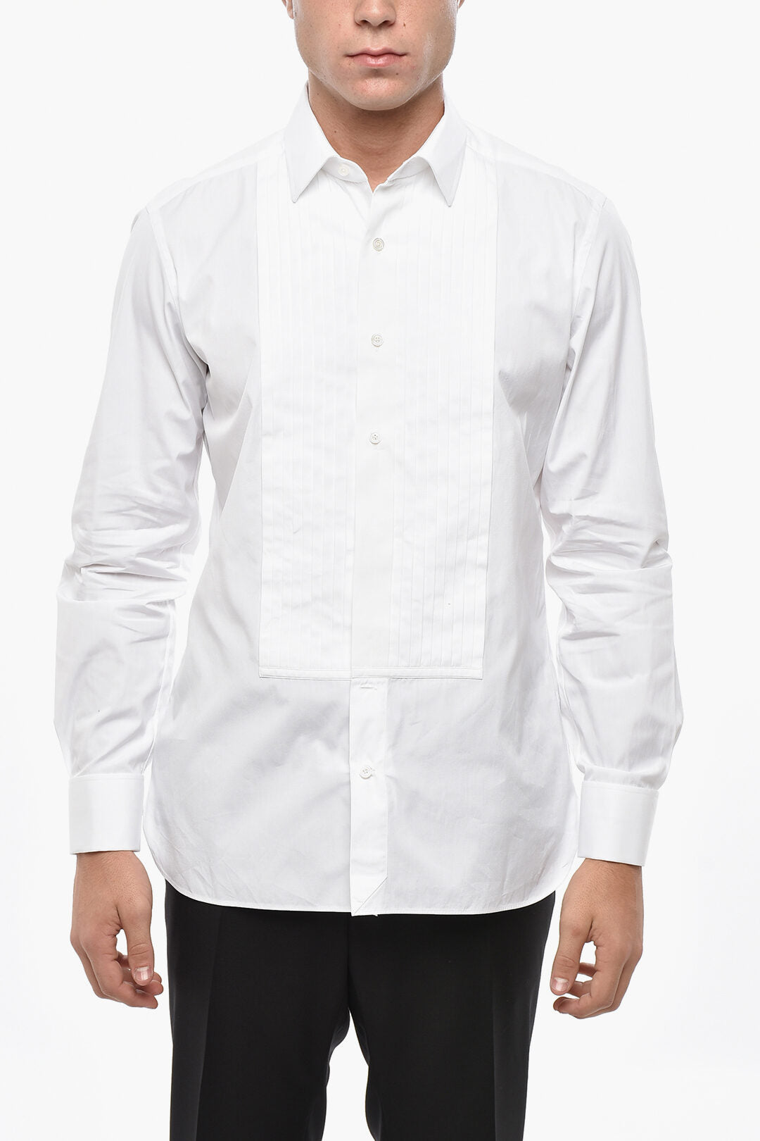 Tom Ford 3200~Cotton Poplin Tuxedo Shirt with Cufflinks