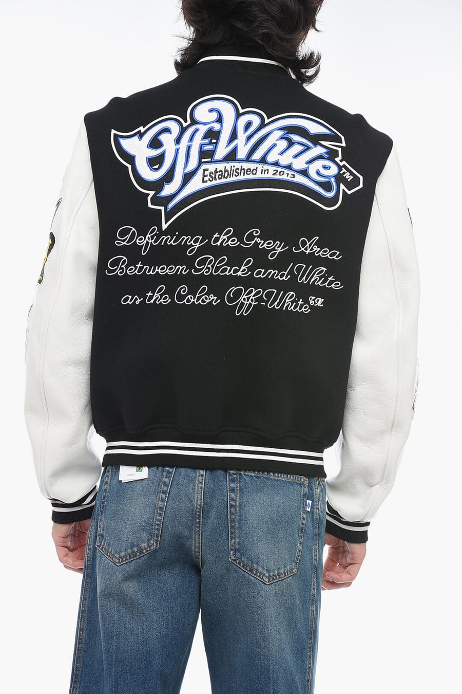 Off-White 3500~Varsity Bomber CHICAGO BULLS with patchwork, view 2
