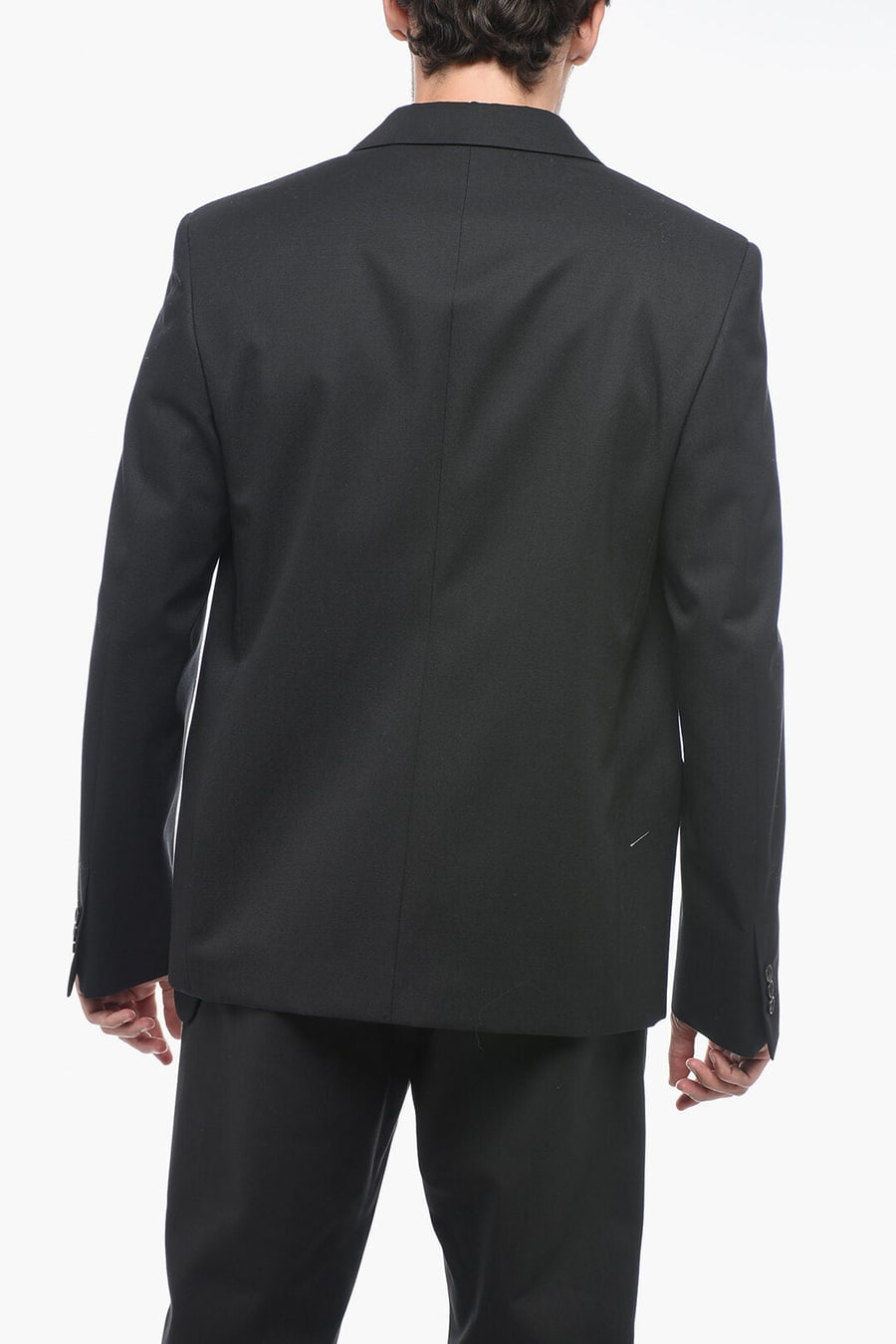 Off-White 3500~Virgin Wool Blazer with Flap Pockets, view 2