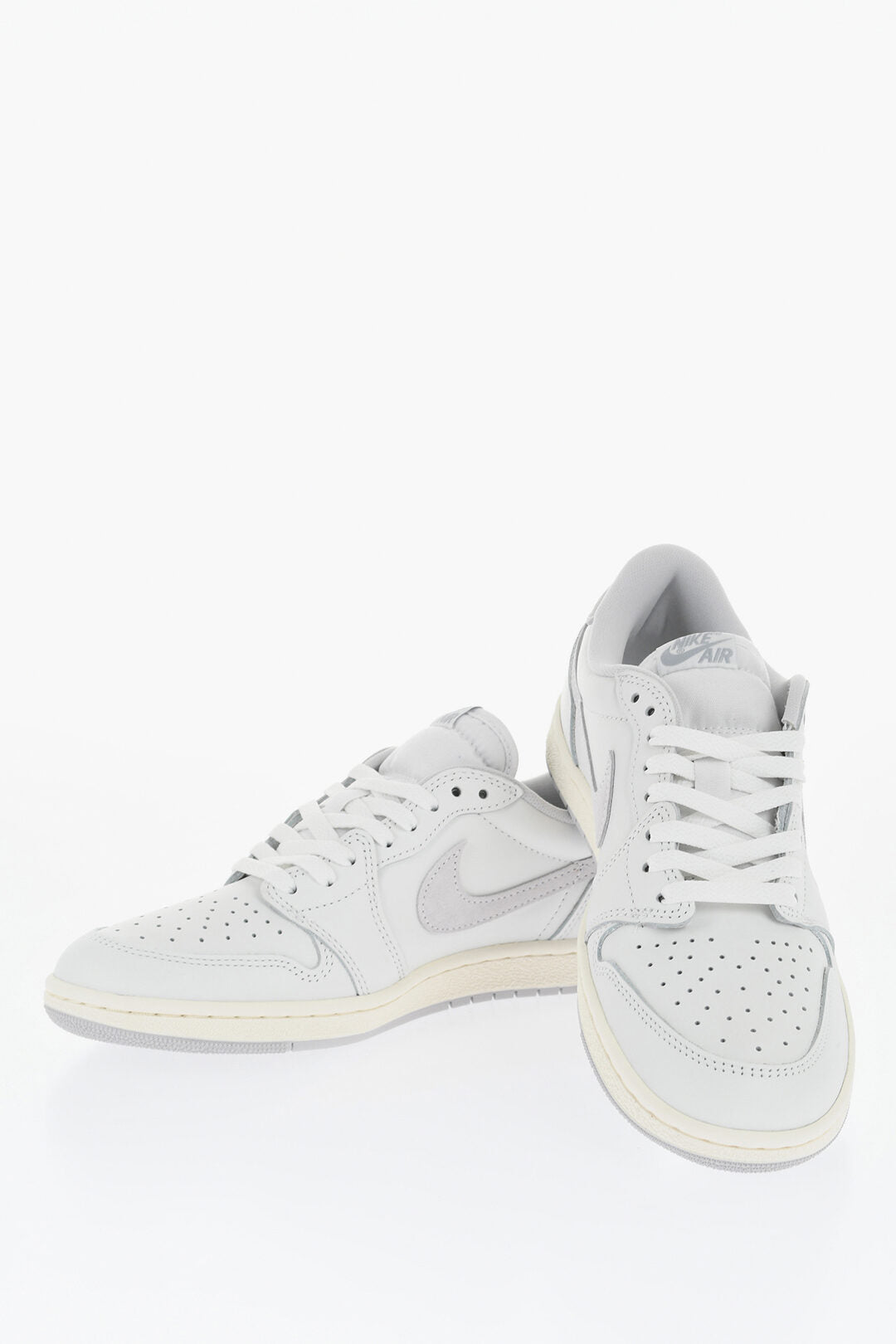 Nike 0405~AIR JORDAN Solid-Color Leather Low Sneakers