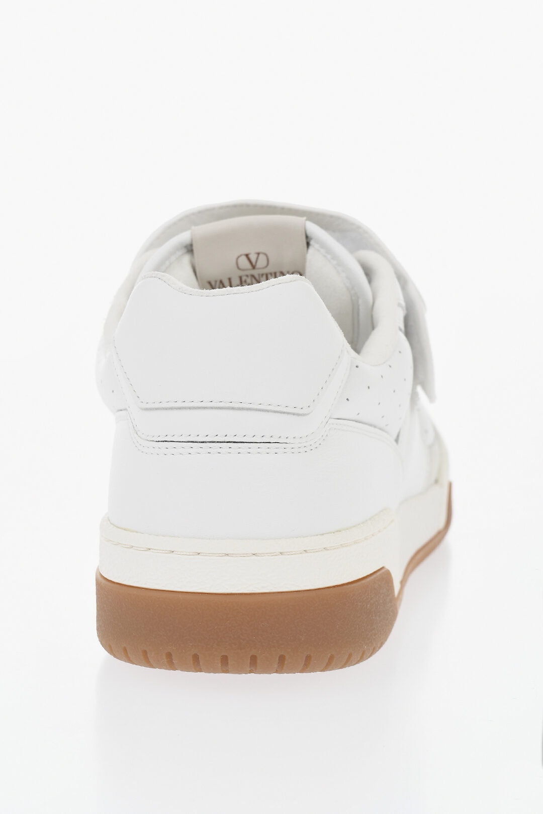 Valentino 0405~GARAVANI Low-Top Leather Sneakers With Velcro Closure, view 2