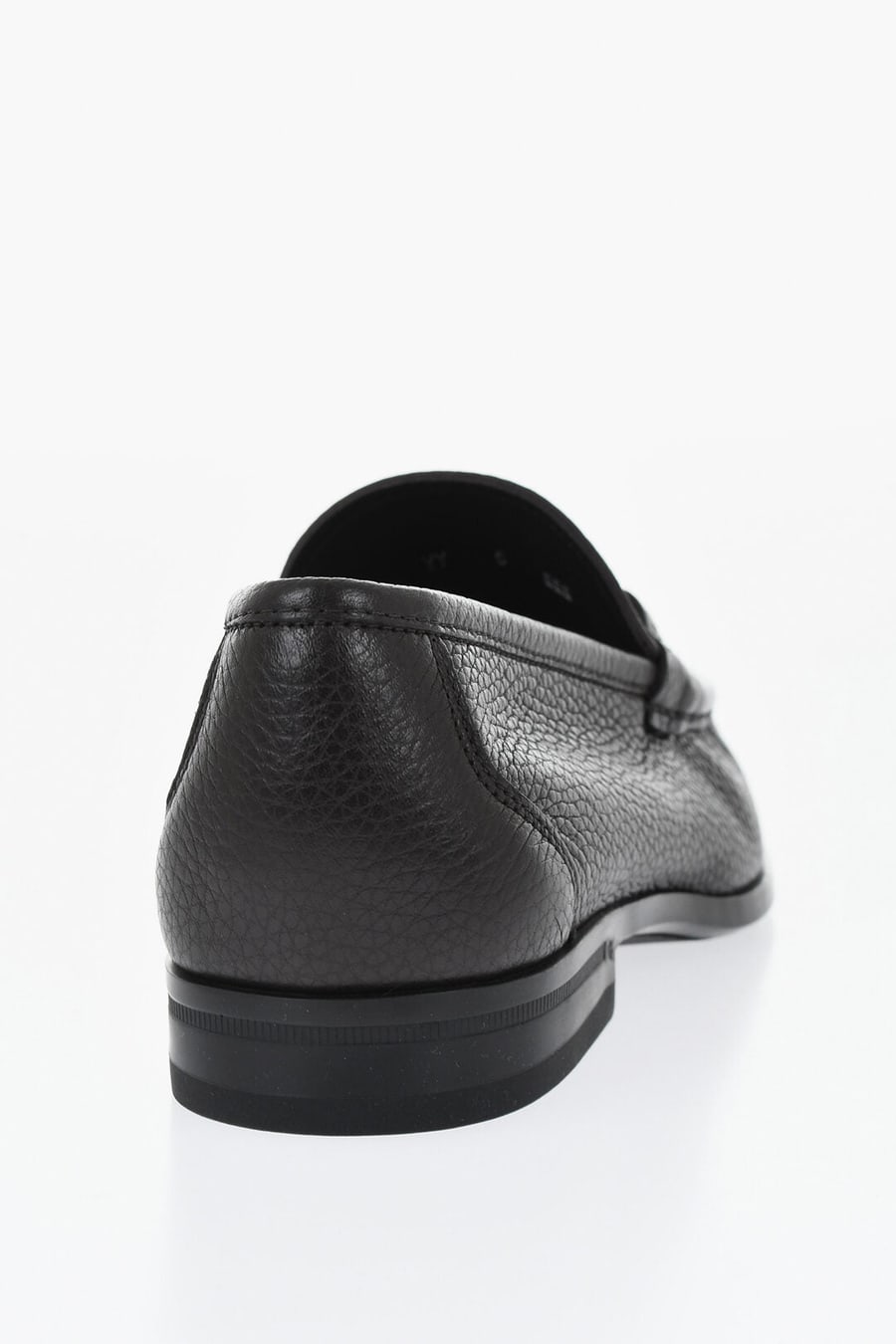 Ferragamo 0405~Hammered Leather Loafers GRANDIOSO with Front Bit, view 2