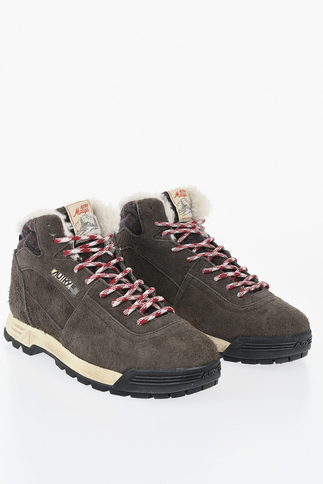 Autry 0405~High-Top Suede Sneakers With Fur Lining