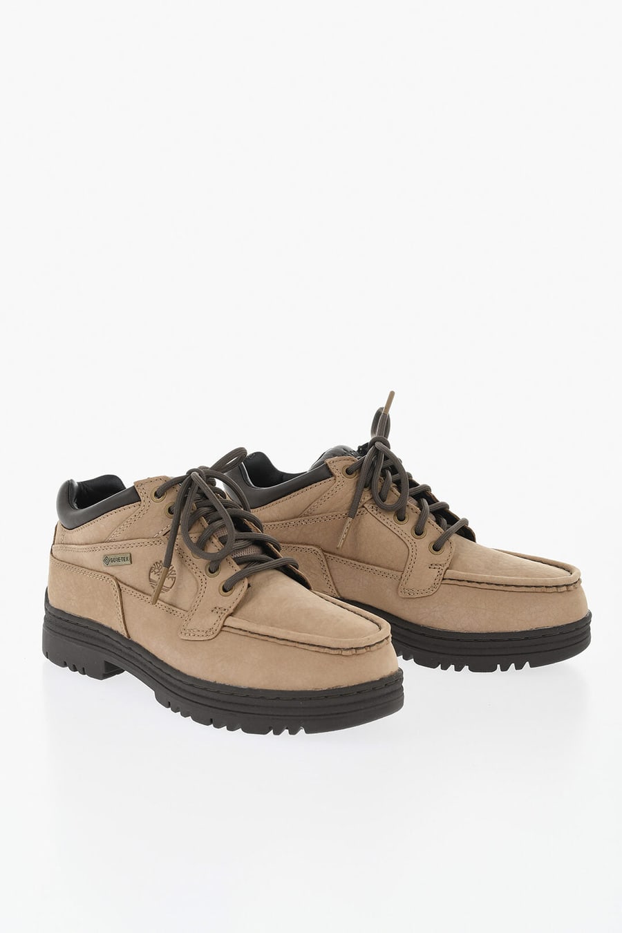 Timberland 0405~Low Lace-Up Boots HERITAGE In Hammered Leather With Engraved Monogram