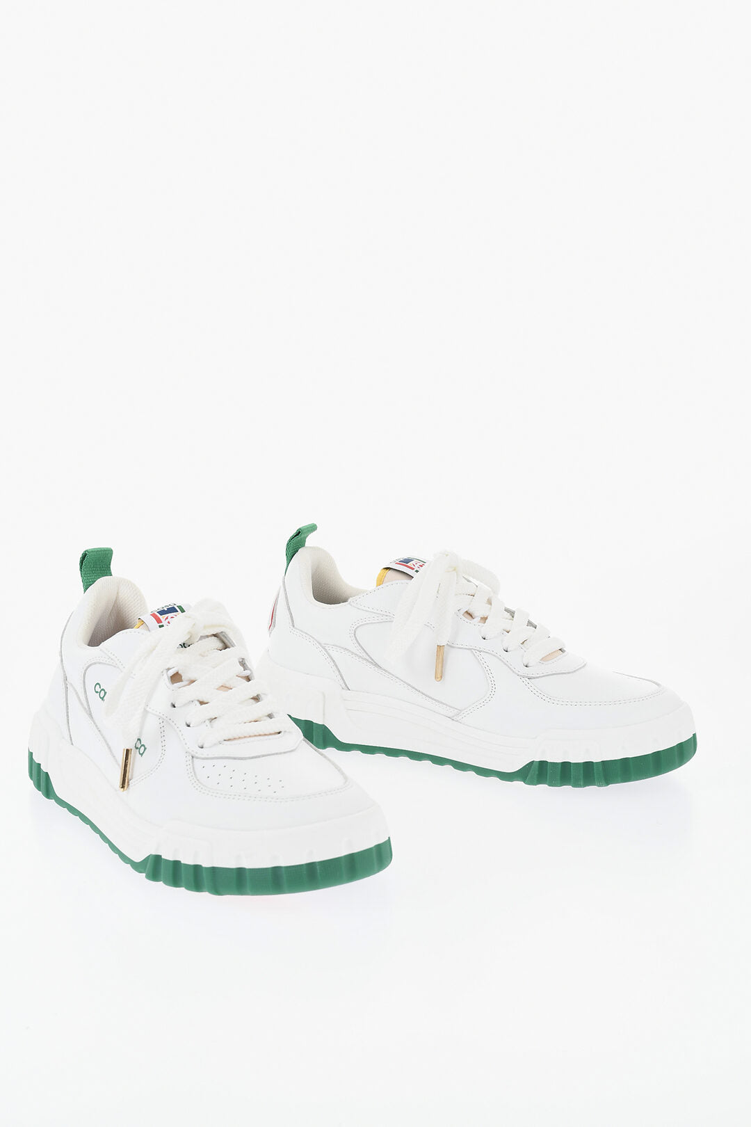 Casablanca 0405~Low Leather Sneakers With Contrast Sole