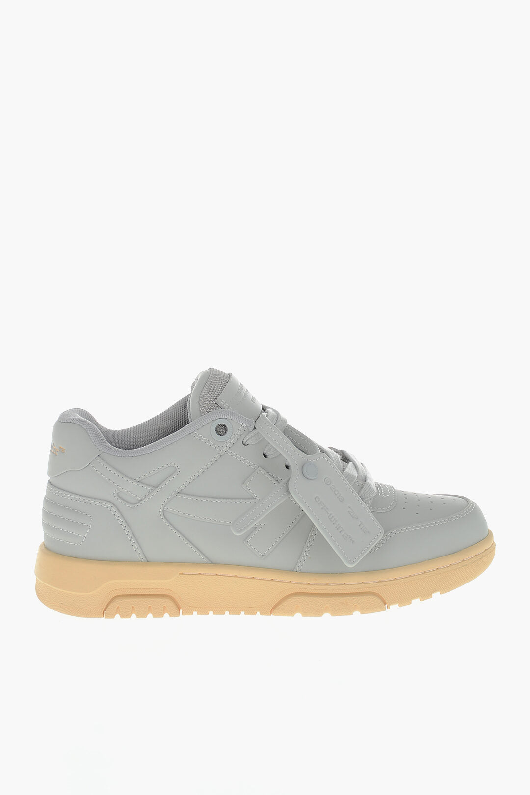 Off-White 0470~Leather Low-Top Sneakers GLOVE With Contrasting Sole