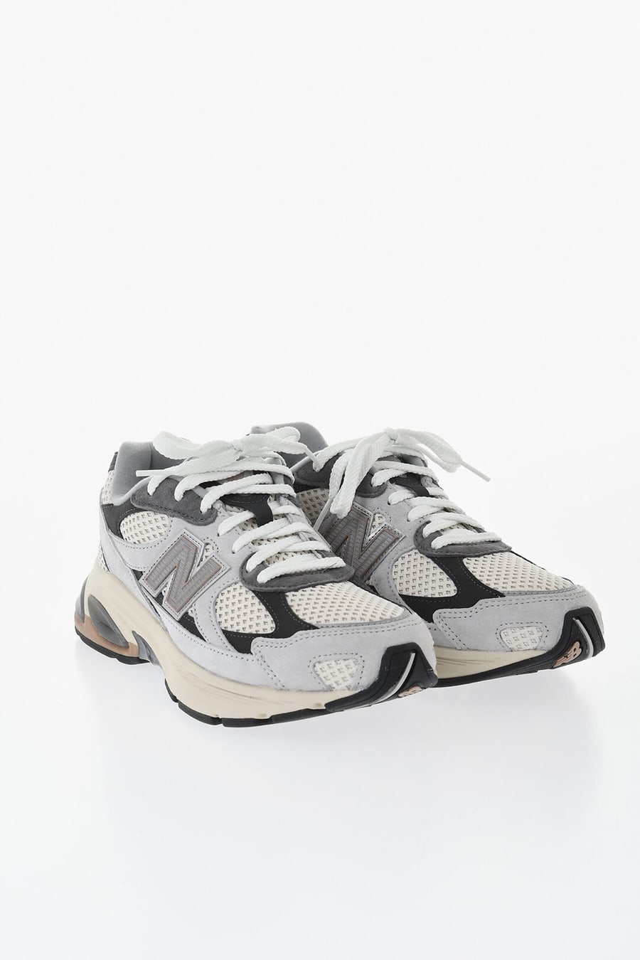 New Balance 0470~Low-Top Color-Block Suede and Mesh Sneakers