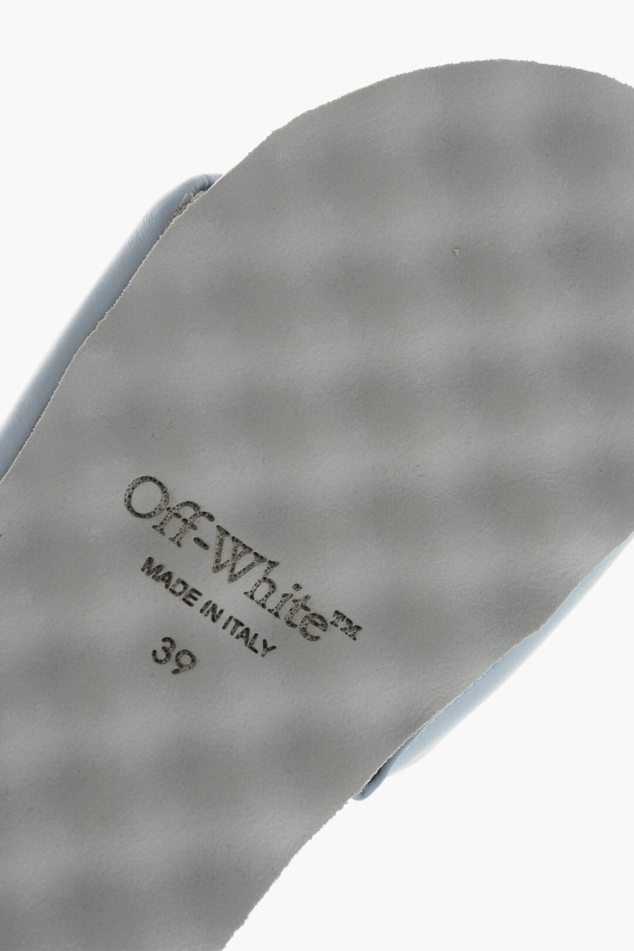 Off-White 0470~Padded Leather Slides with Monogram, view 5