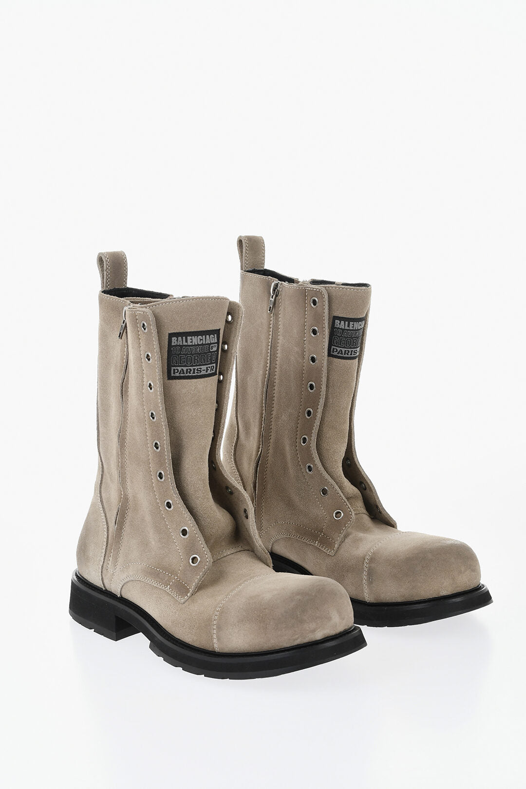Balenciaga 0500~Suede Ankle Boots With Side Zip