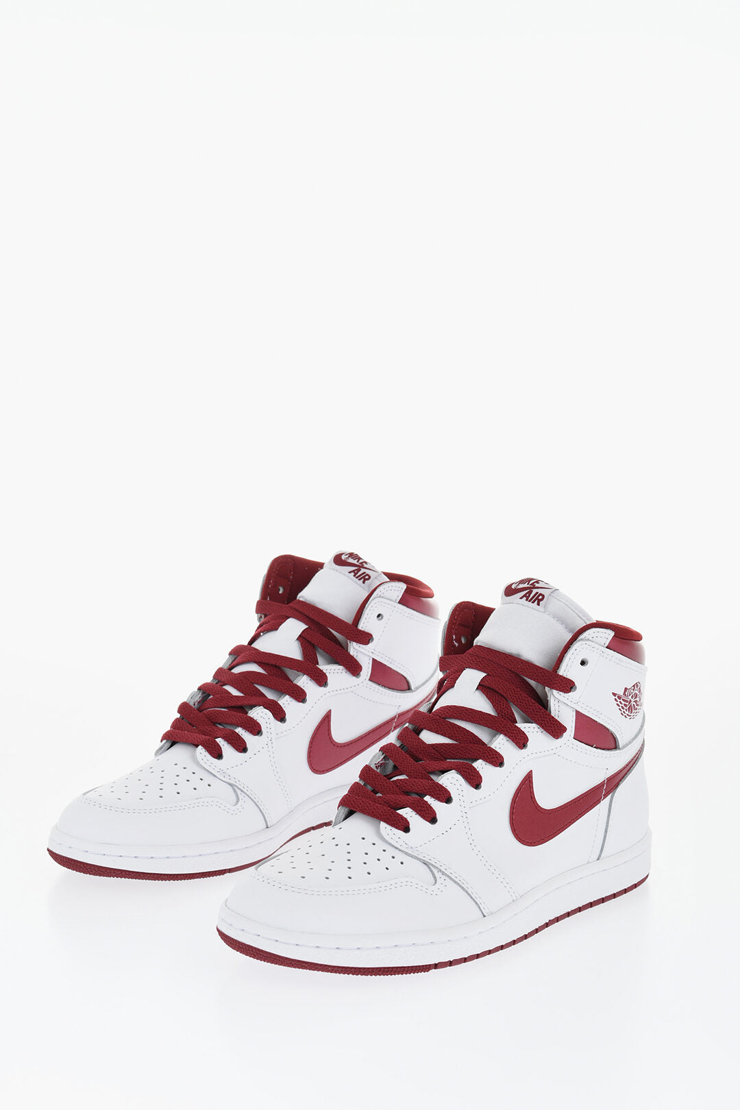 Nike 0550~AIR JORDAN Two-Tone Leather High-Top Sneakers 1 HI 85