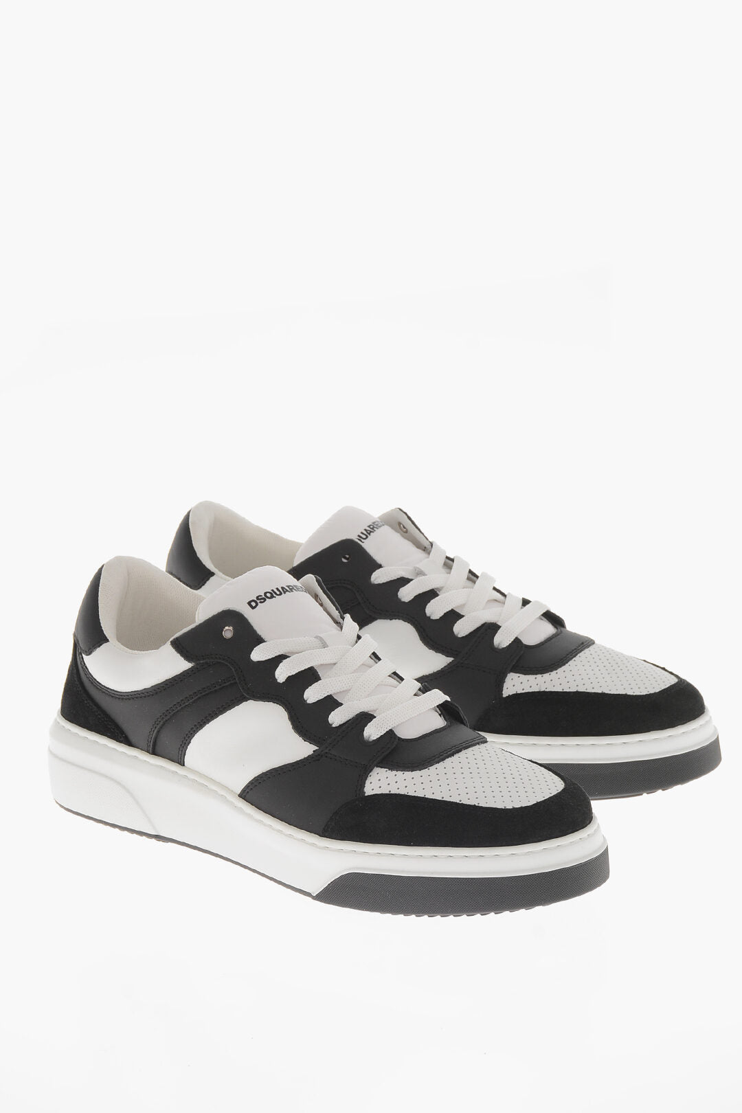 Dsquared2 0550~Leather Low Sneakers BUMPER Two-Tone