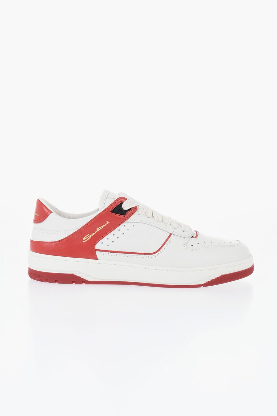 Santoni 0550~Leather Sneakers AIR with Contrast Details, view 3