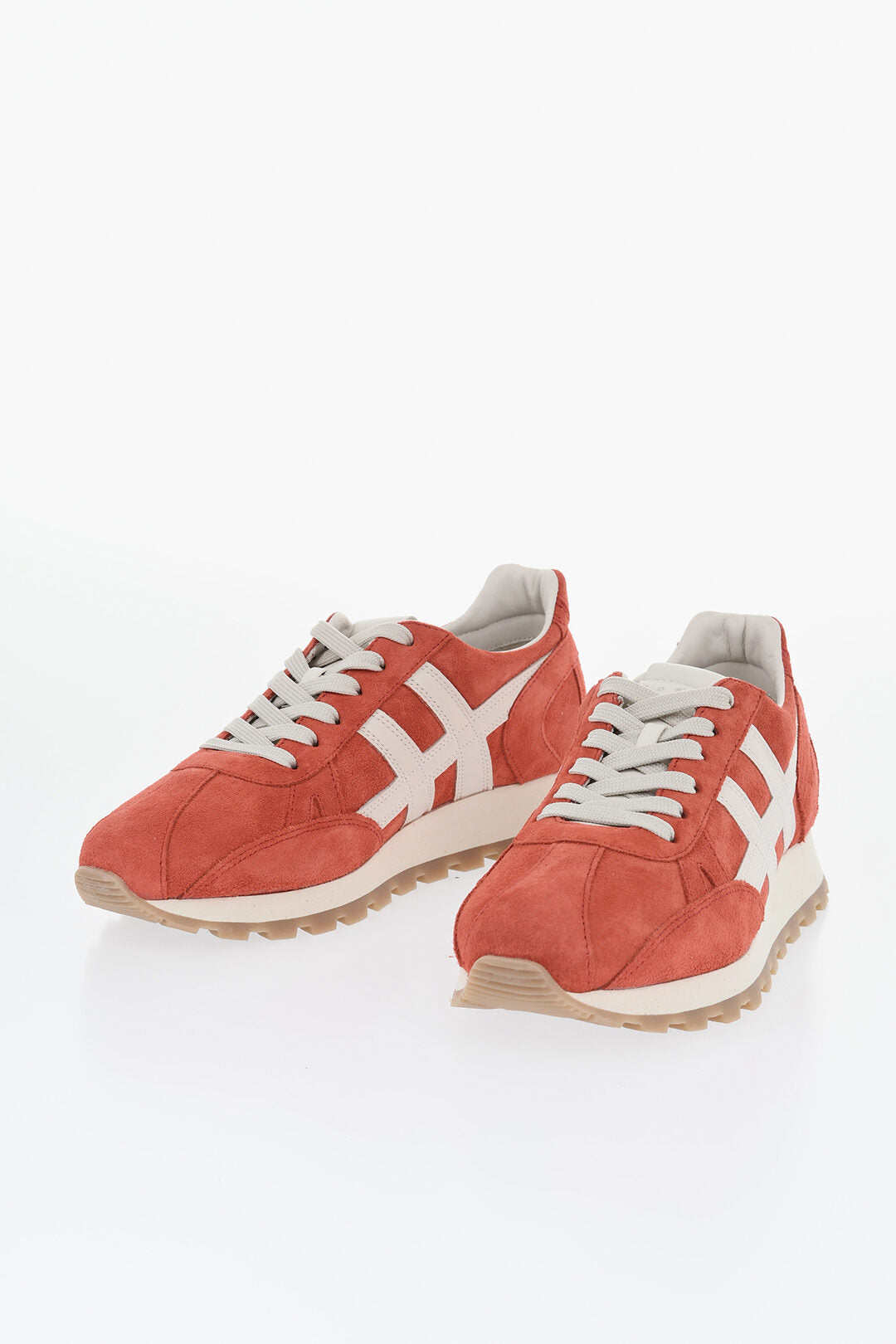 Hogan 0550~Low-Top Suede Sneakers With Contrast Logo