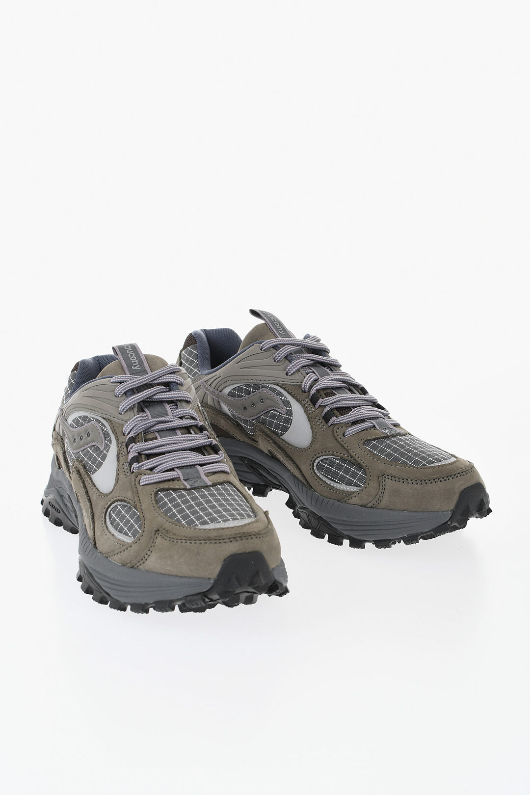 Saucony 0850~Low-Top Sneakers GRID AURA X In Suede And Fabric