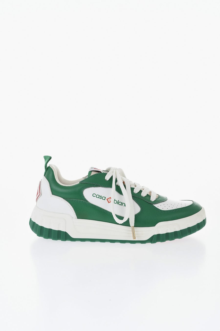 Casablanca 0850~Two-Tone Leather Low-Top Sneakers, view 3