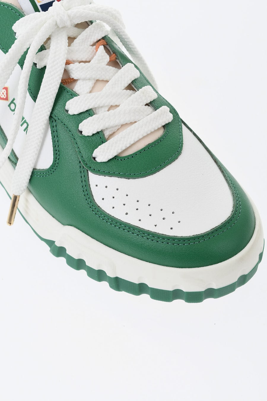 Casablanca 0850~Two-Tone Leather Low-Top Sneakers, view 4