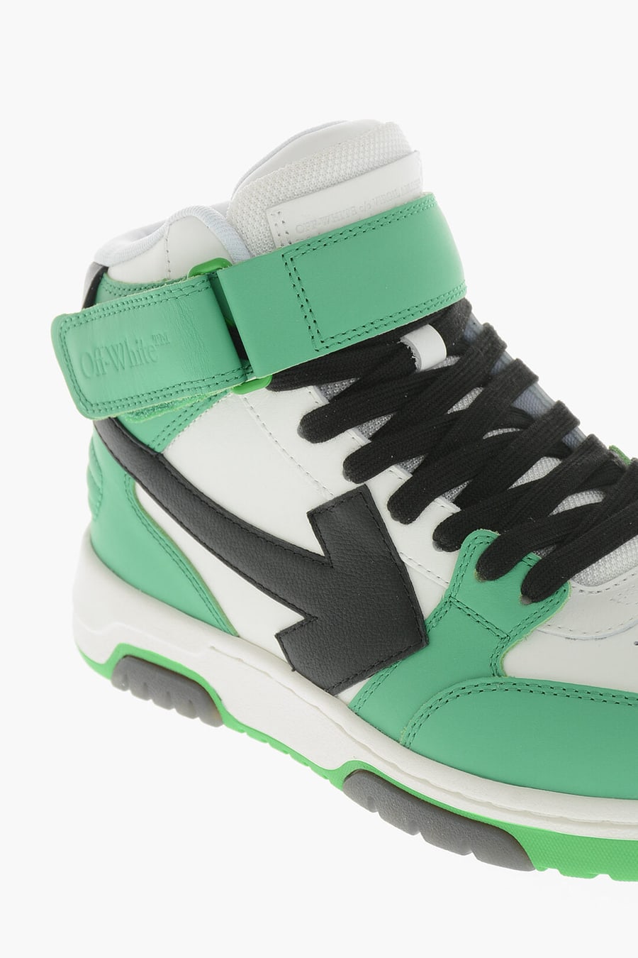 Off-White 1250~High-Top OUT OF OFFICE Color-Block Leather Sneakers, view 4