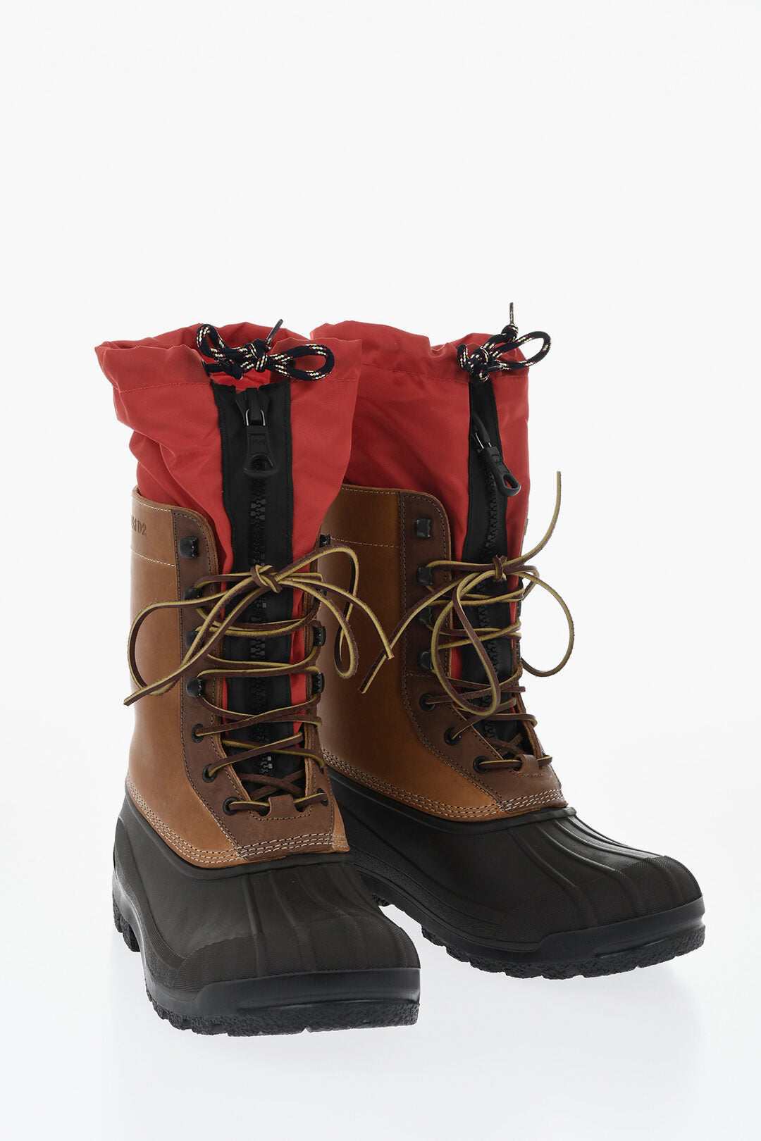 Dsquared2 1250~Leather Ankle Boots with Rubber Detail