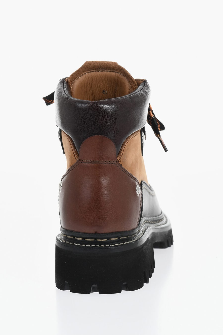 Dsquared2 1500~Color Block Leather Combat Boots with Track Sole