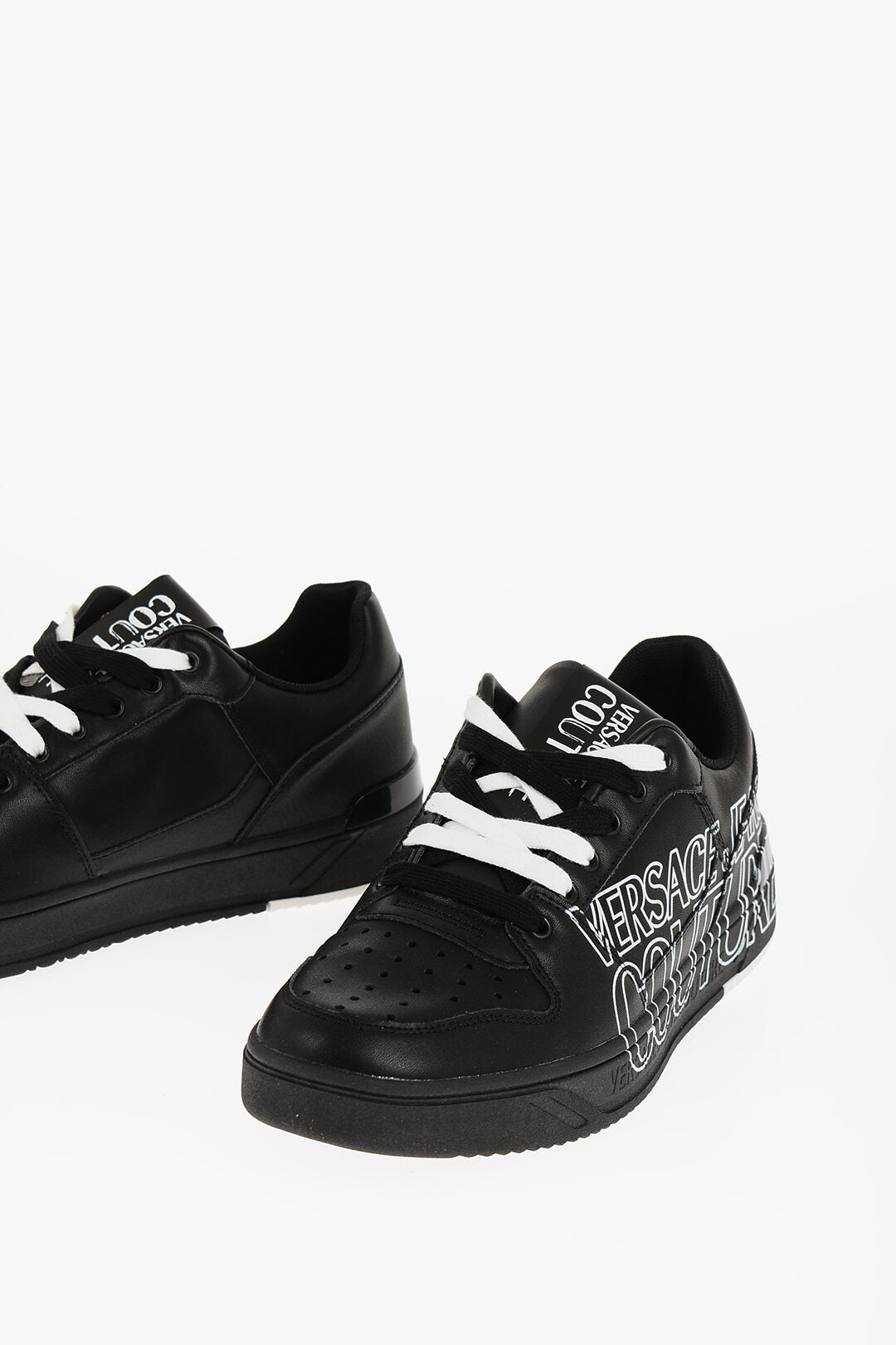 Versace 1500~JEANS COUTURE Low-top Leather Sneakers STARLIGHT with Printed Logo