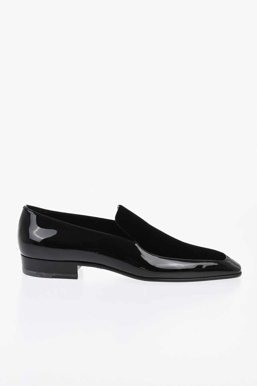 Saint Laurent 0010~Patent Leather Loafers GABRIEL With Velour Insert, view 3