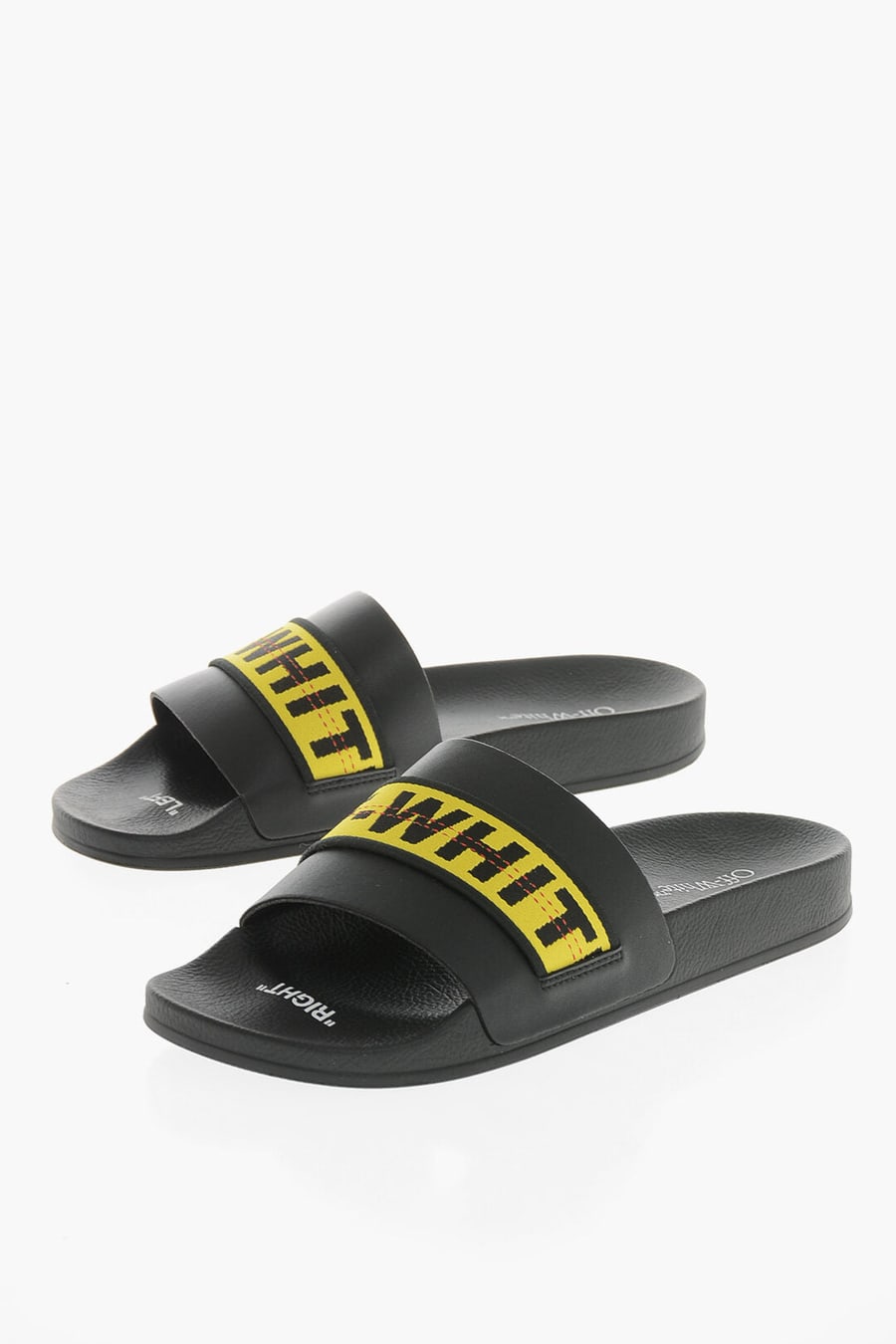Off-White 1500~Rubber Slides with Branded Technical Webbing Strap