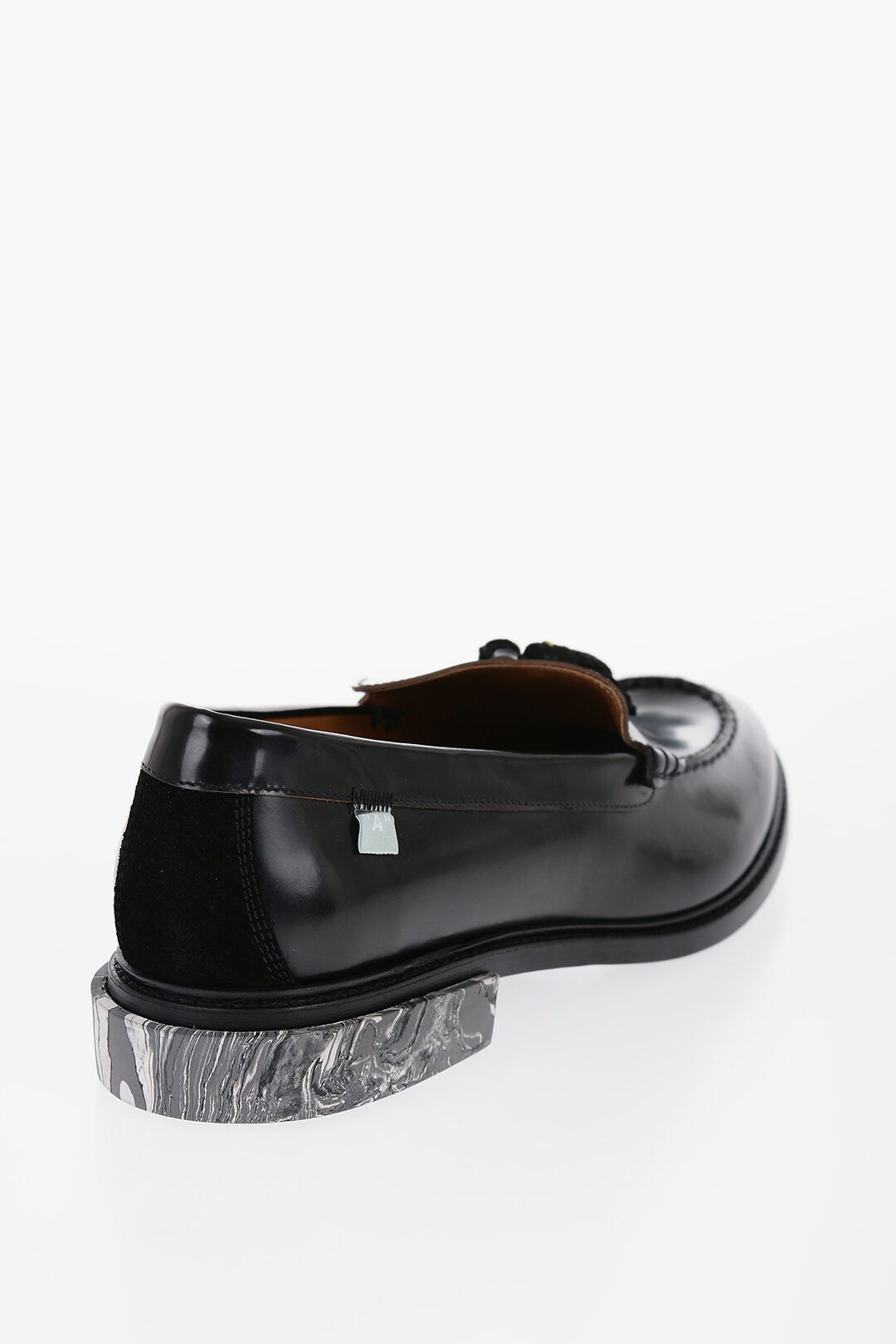 Off-White 2400~Leather Tassel Loafers with marble-effect sole, view 2